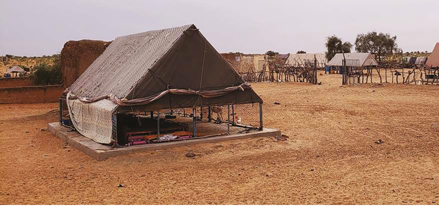 Il villaggio di Dali Gimba - foto di Saquib Usman tratta dalla sua pubblicazione “Blindness and Water Divination in the Saharan West”