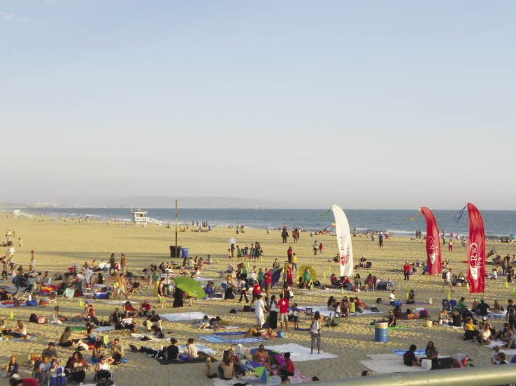 Foto - Spiaggia di Santa Monica prima del concerto